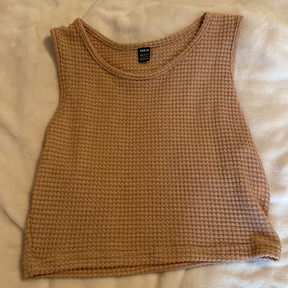 Large Tan Shein Crochet Top
